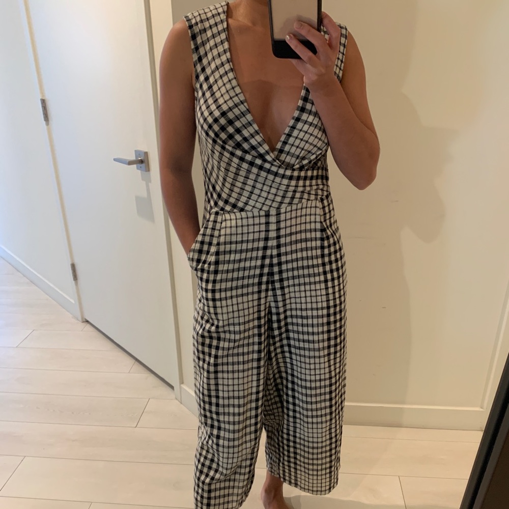 Plaid jumpsuit pantsuit jumpsuit romper